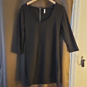 Xhilaration Black Long Sleeve Dress, XL
